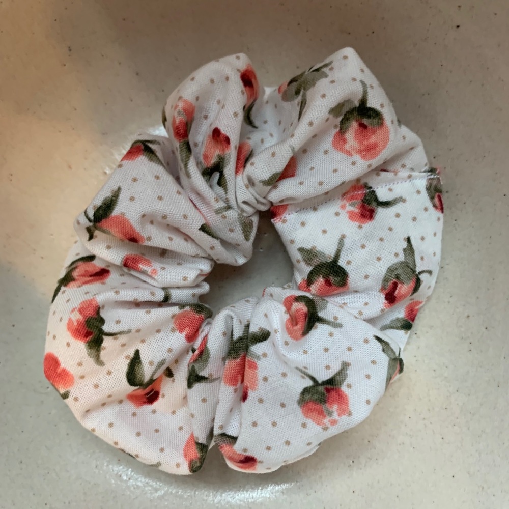 Peach Rose Scrunchie